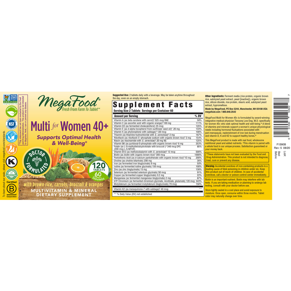 Multi for Women 40+, 120 Tablets