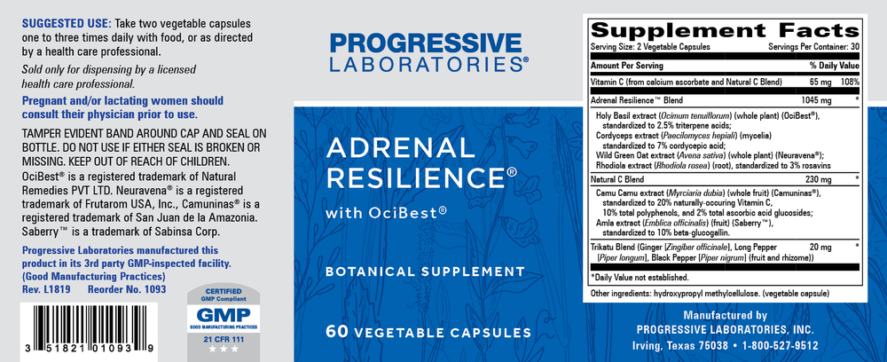 Adrenal Resilience, 60 Capsules , Brand_Progressive Labs capsules Form_Capsules Requires Consultation Size_60 Capsules