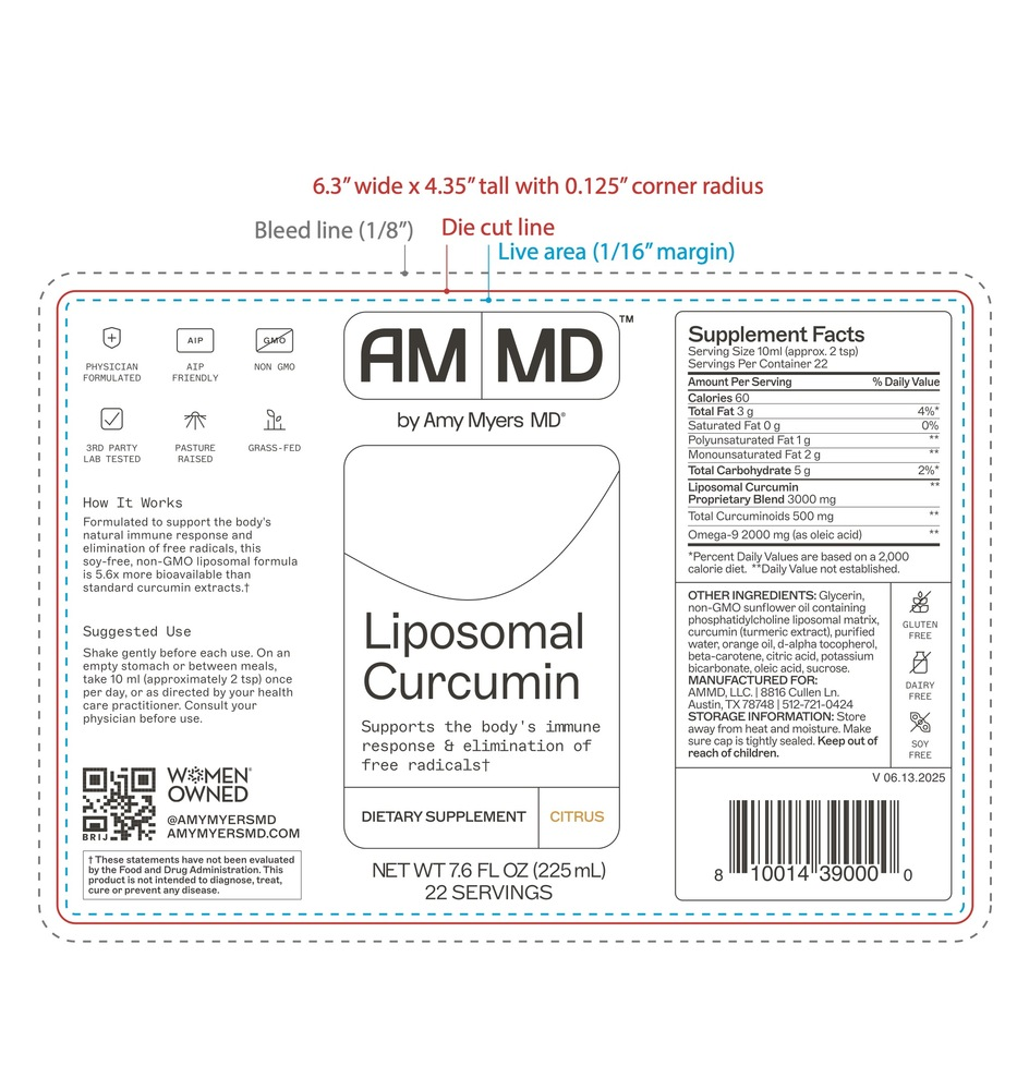 Amy Myers MD Liposomal Curcumin - back