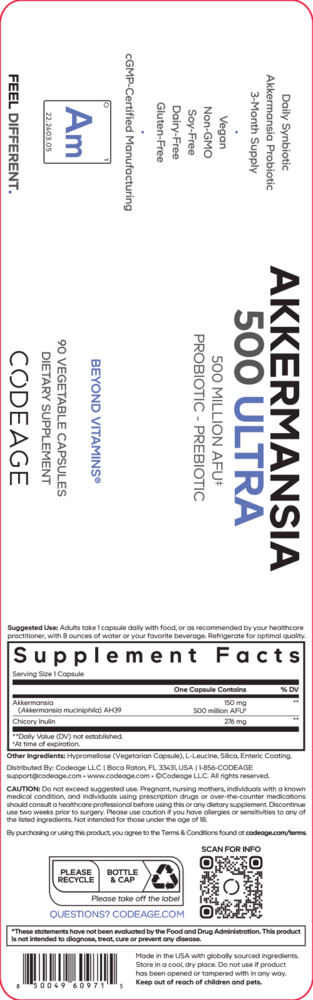 Akkermansia 500 Ultra, 90 Capsules