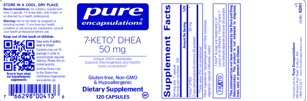7-KETO� DHEA 50 mg , Pure