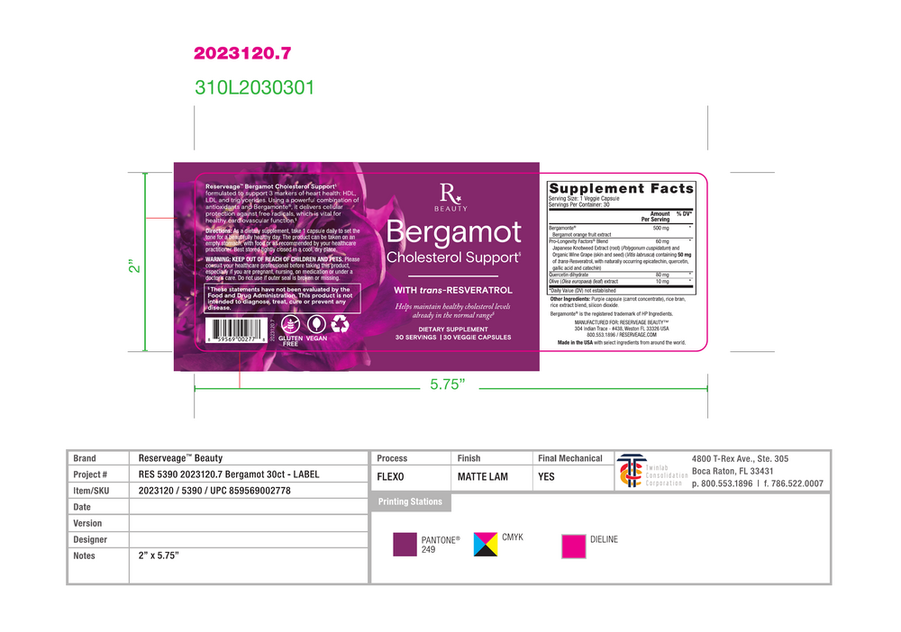 Bergamot Cholesterol Support, 30 Capsules , Brand_Reserveage Form_Capsules Requires Consultation Size_30 Capsules