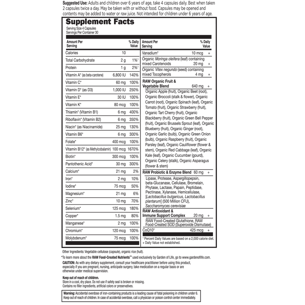 Vitamin Code Family Multi, 120 Capsules