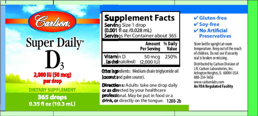 Super Daily D3, 2000 IU, 365 drops, 0.35 Fl Oz (10.3 mL) Liquid
