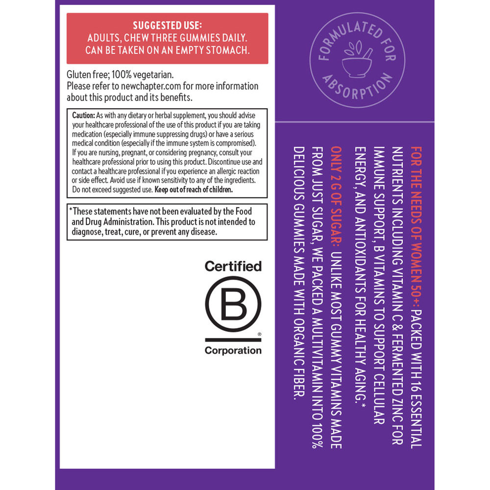 Women's 50+ Multivitamin Gummies, 90 gummies