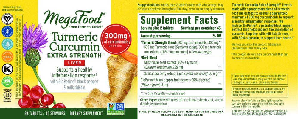 Turmeric Curcumin Extra Strength - Liver, 90 Tablets