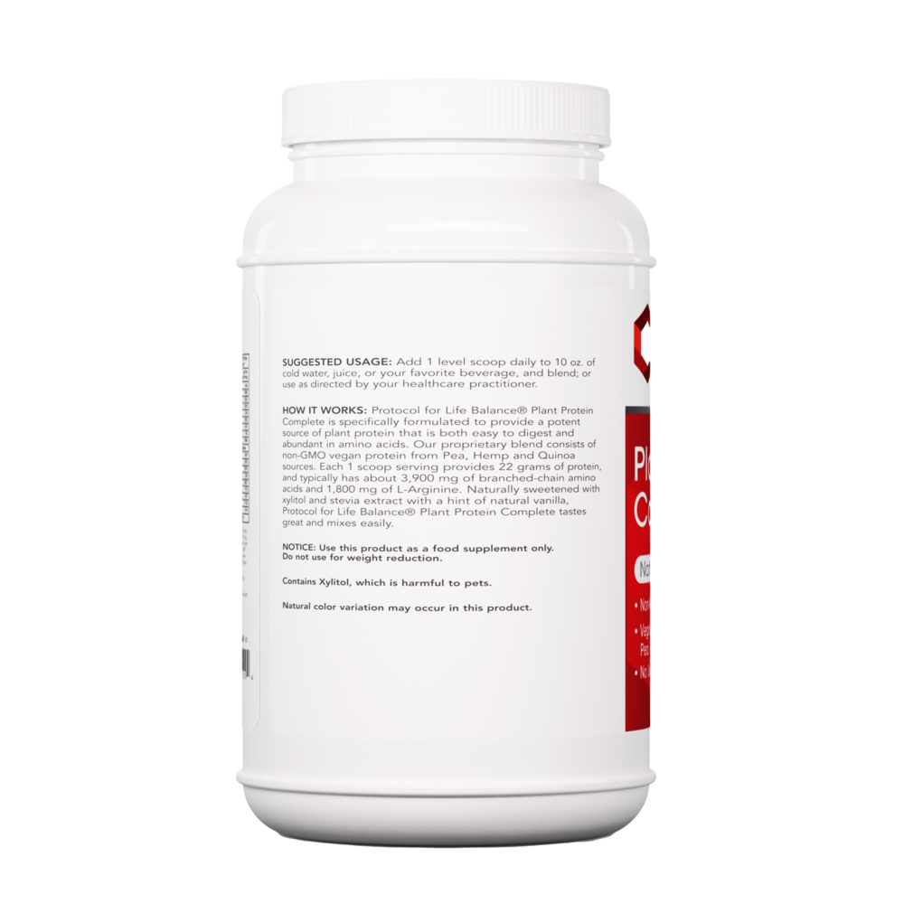 Plant Protein Complete, 907 Grams , Brand_Protocol for Life Balance Form_Powder powder Requires Consultation Size_907 Grams