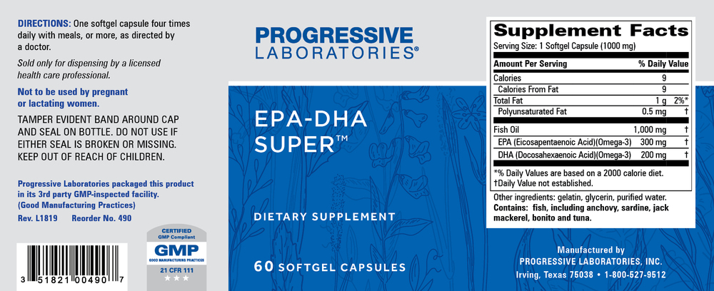 EPA-DHA Super, 60 Softgels , Brand_Progressive Labs Form_Softgels Requires Consultation Size_60 Softgels softgels