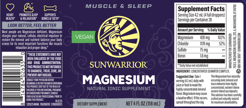 Magnesium, 118 mL Liquid , Brand_Sunwarrior Form_Liquid Size_118 mL