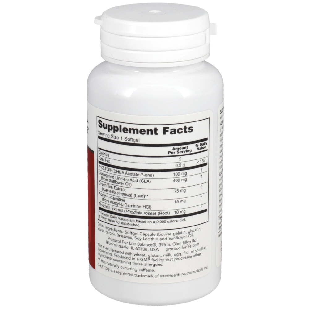 7-Keto LeanGels 100mg, 60 Softgel Capsules , Brand_Protocol for Life Balance Form_Softgels Requires Consultation Size_60 Softgel Capsules softgels