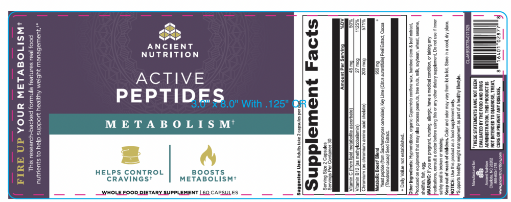 Ancient Nutrition Active Peptides Metabolic Booster - back