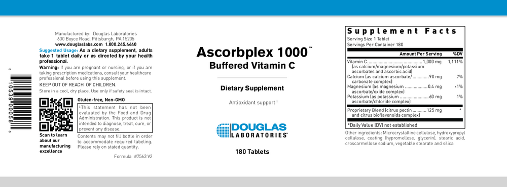 Ascorbplex 1000 [Buffered], 180 Tablets