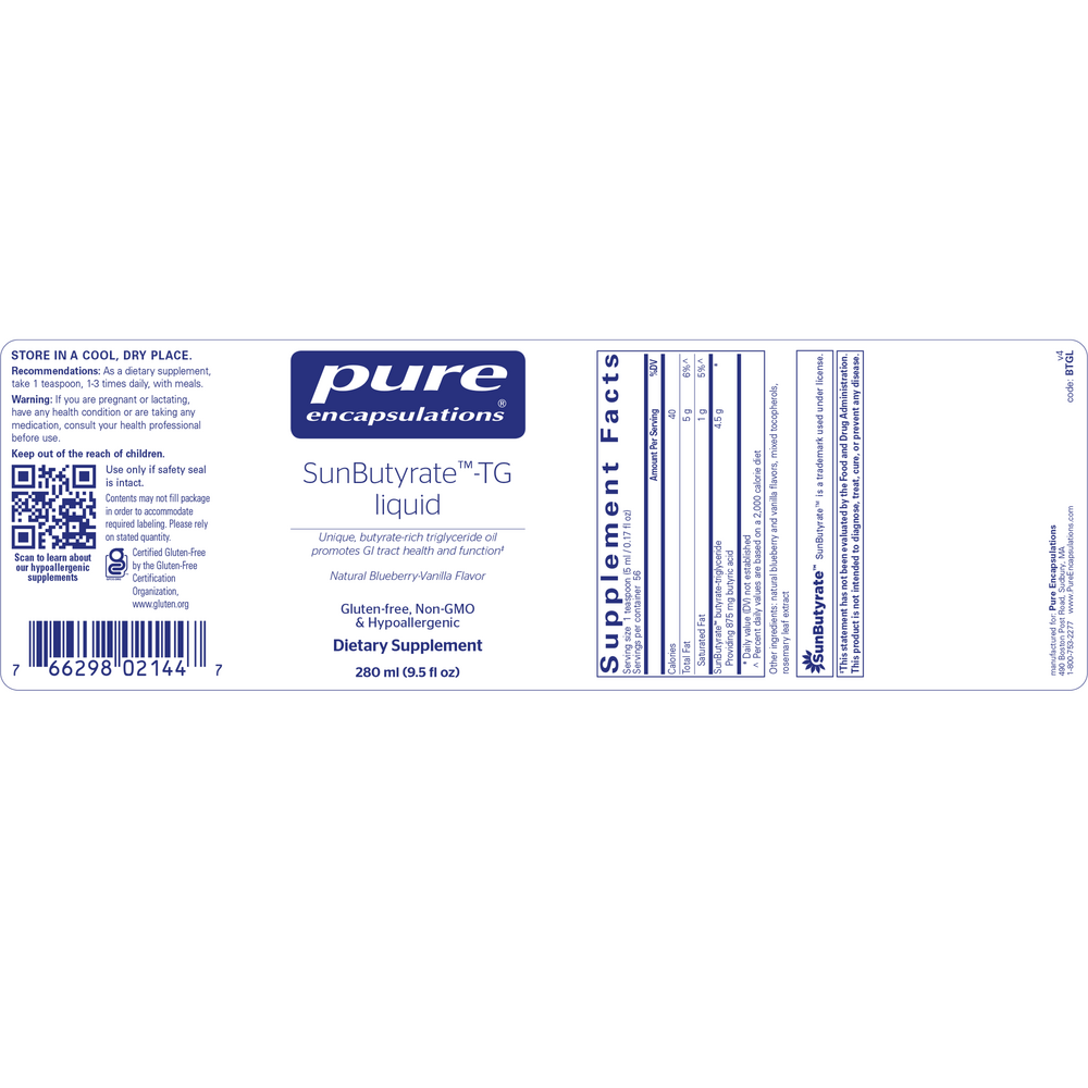 SunButyrate™-TG liquid, 9.5 Fl Oz (270 mL) Liquid , Brand_Pure Encapsulations Emersons liquid