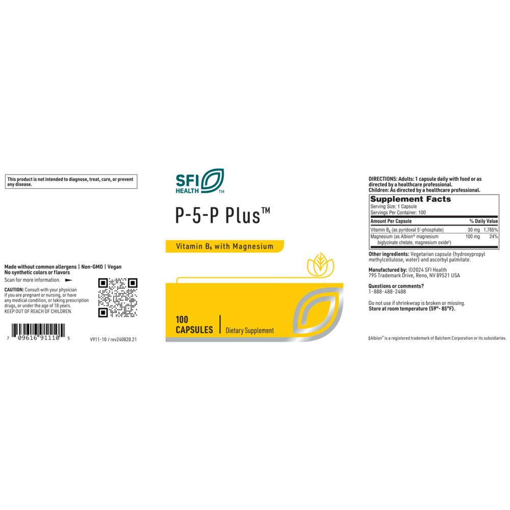 P-5-P Plus w/Magnesium, 100 Capsules