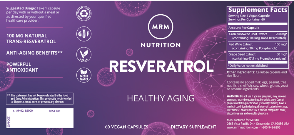 Resveratrol, 60 capsules