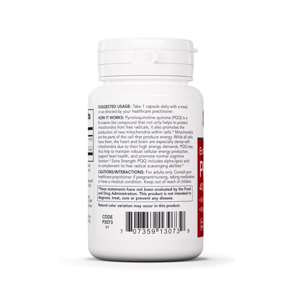Extra Strength PQQ 40mg, 50 Capsules , Brand_Protocol for Life Balance capsules Form_Capsules Requires Consultation Size_50 Capsules