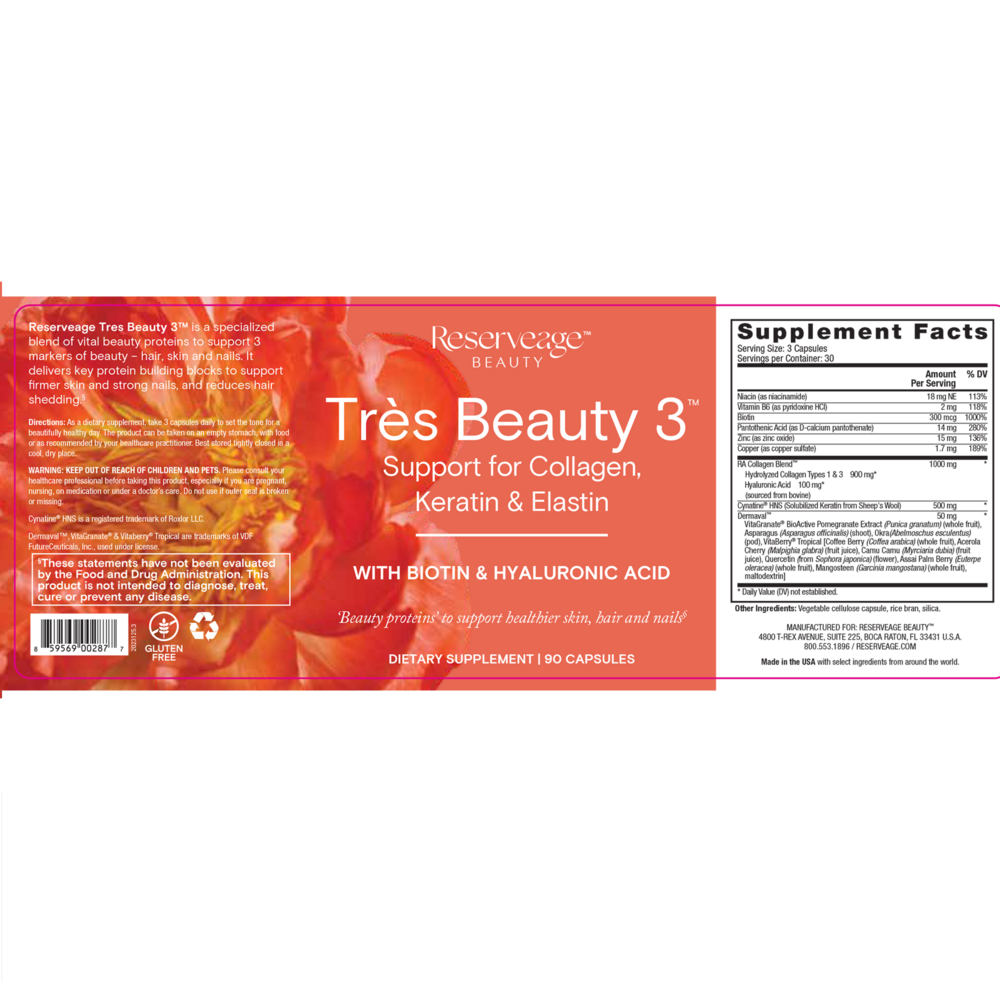 Tres Beauty 3, 90 Capsules