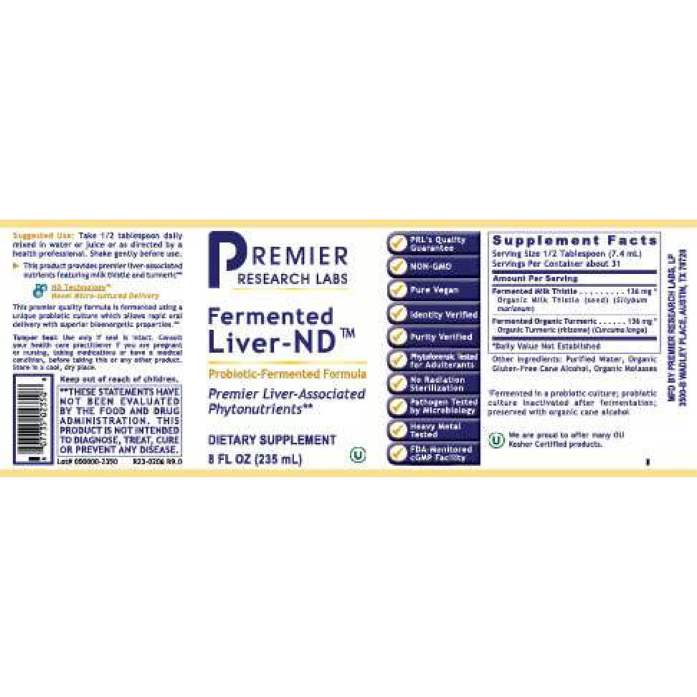 Fermented Liver-ND™, 235 Milliliters , Brand_Premier Research Labs Form_Liquid liquid Requires Consultation Size_235 Milliliters