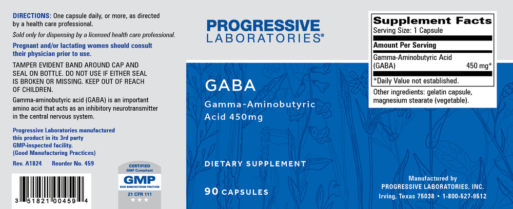 Gaba 450mg, 90 Capsules , Brand_Progressive Labs capsules Form_Capsules Requires Consultation Size_90 Capsules