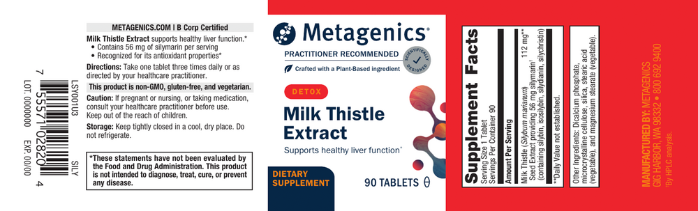 Silymarin 80™, 90 Tablets , Emersons Emersons-Alt Form_Tablets tabs