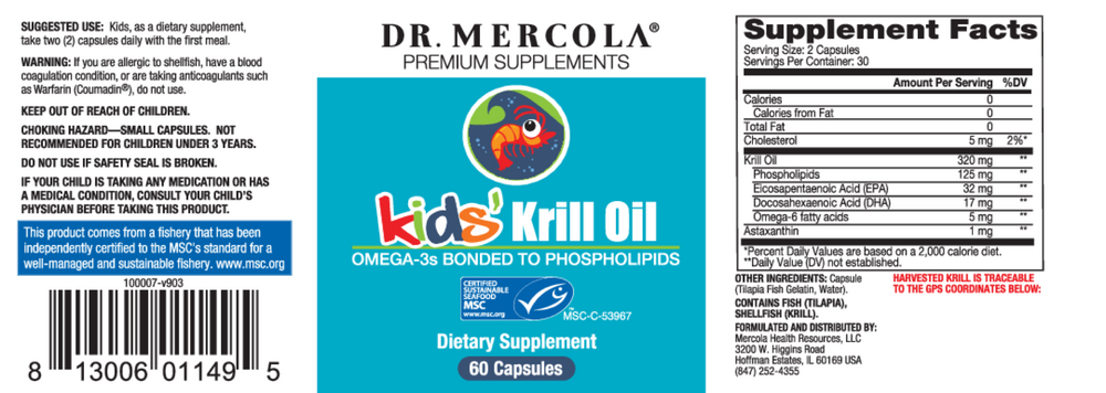 Krill for Kids, 60 Capsules