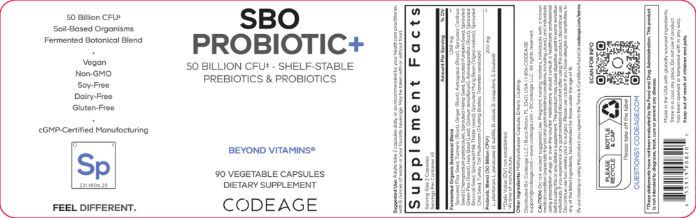 SBO Probiotic 50, 90 Capsules