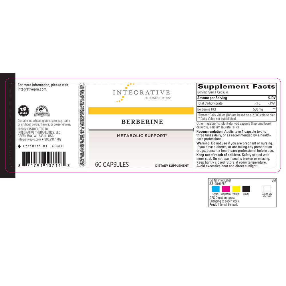 Berberine, 60 Vegetarian Capsules