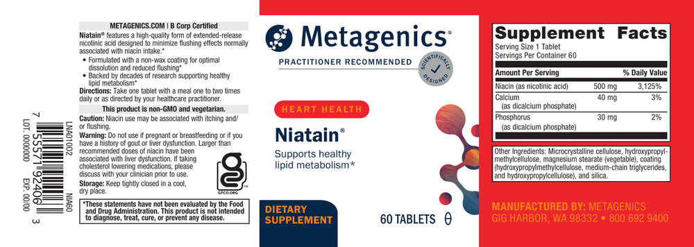 Niatain®, 60 Tablets , Emersons Form_Tablets tabs