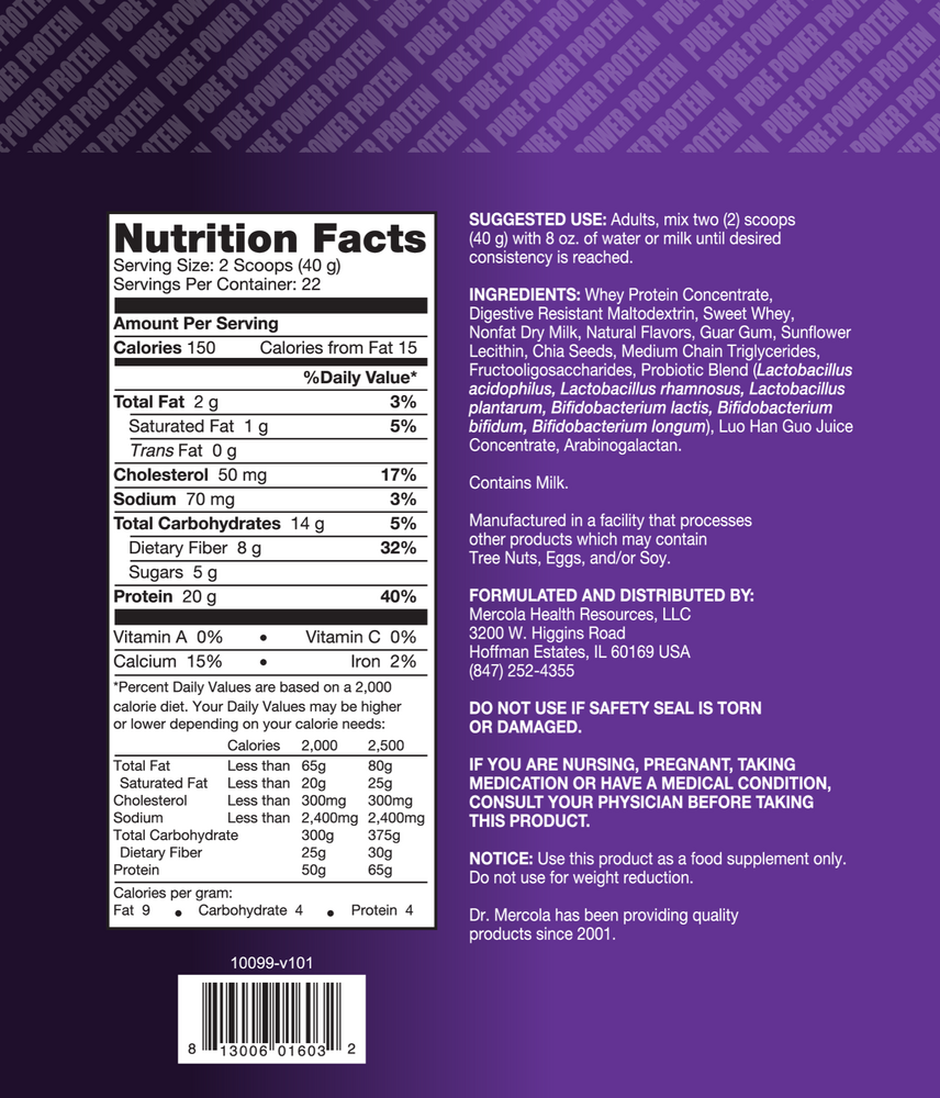 Pure Power Protein Vanilla, 880 g Powder