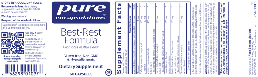 Best-Rest Formula, 60 Capsules