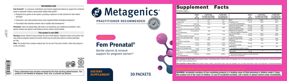 Fem Prenatal®, 30 Packets , Emersons Emersons-Alt Form_Packets