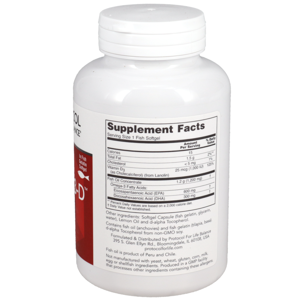Ultra Omega 3-D, 90 Softgels , Brand_Protocol for Life Balance Form_Softgels Requires Consultation Size_90 Softgels softgels