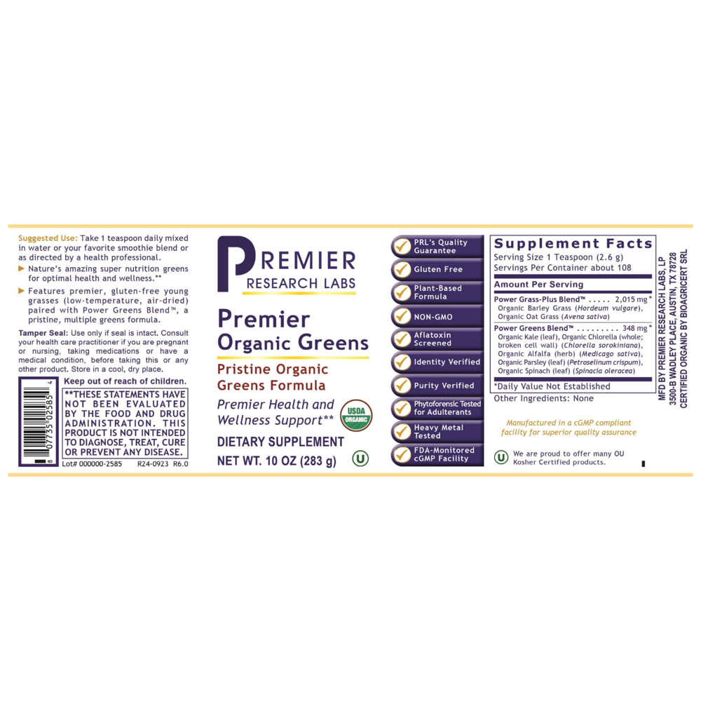 Premier Greens, 283 Grams , Brand_Premier Research Labs Form_Powder powder Requires Consultation Size_283 Grams