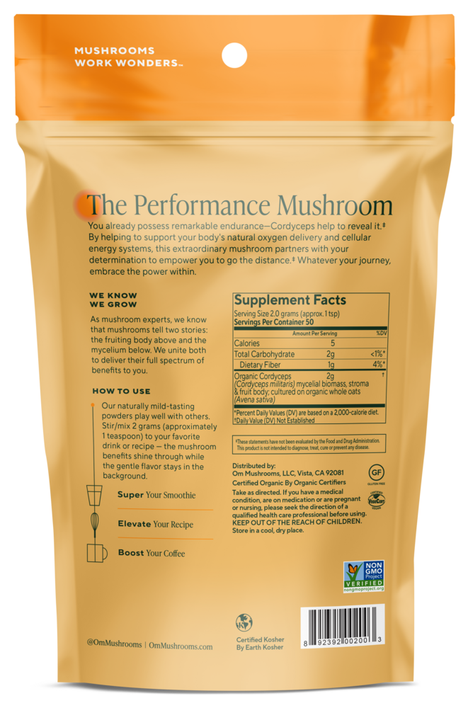 Cordyceps Mushroom Superfood Powder, 100 Grams , Form_Powder