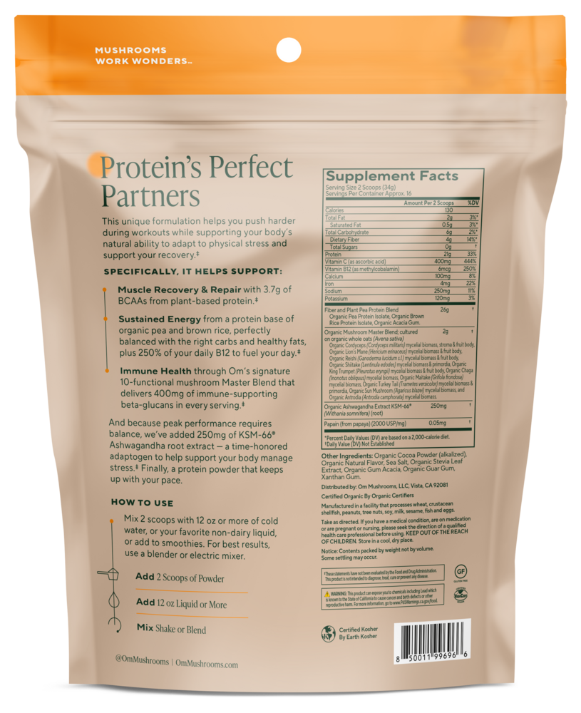 Mushroom Master Blend Chocolate Protein, 546 Grams , Form_Powder