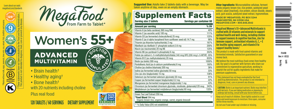 Multi for Women 55+, 120 Tablets