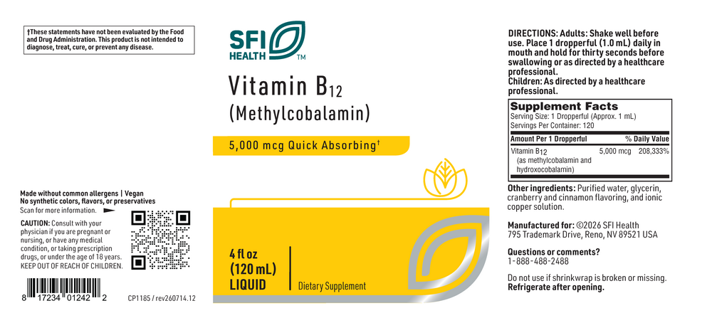 Vitamin B12 (Methycobalamin), 120 mL