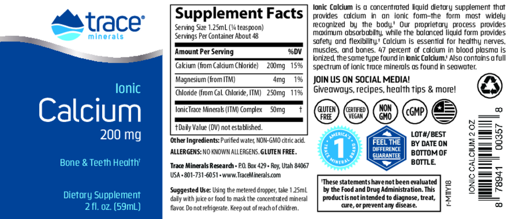 Liquid Ionic Calcium, 59 mL Liquid