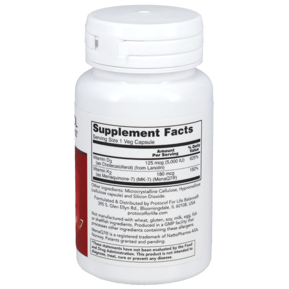 K2 MK-7 & D3, 60 vegcaps , Brand_Protocol for Life Balance caps capsules Form_Capsules Requires Consultation Size_60 Capsules