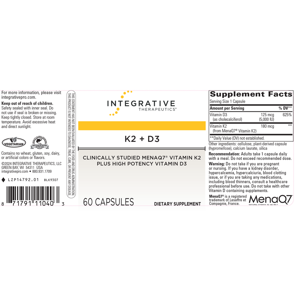K2+D3, 60 Capsules