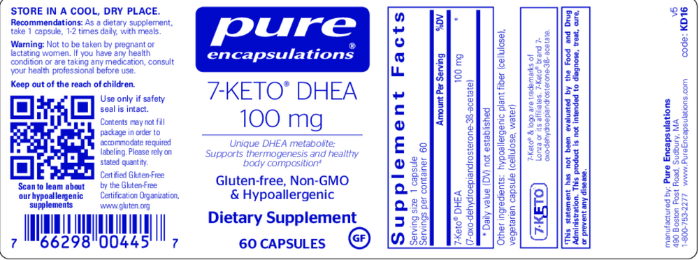 7-KETO� DHEA 100 mg , Pure