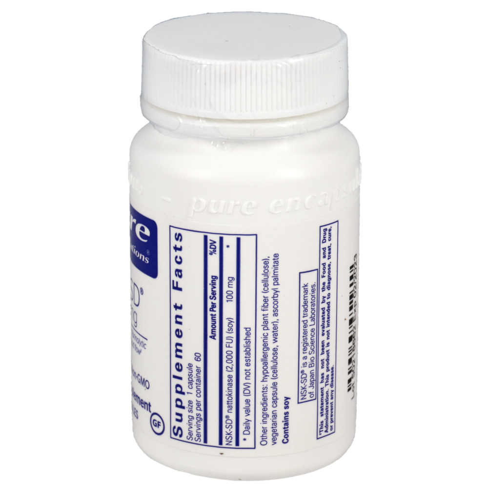 NSK-SD™ (Nattokinase), 100 mg, 120 Capsules , Brand_Pure Encapsulations caps Emersons