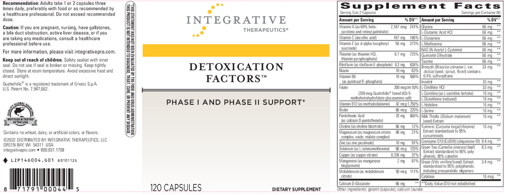 Detoxication Factors™, 120 Capsules