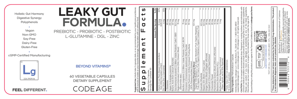 Leaky Gut Formula, 60 Capsules