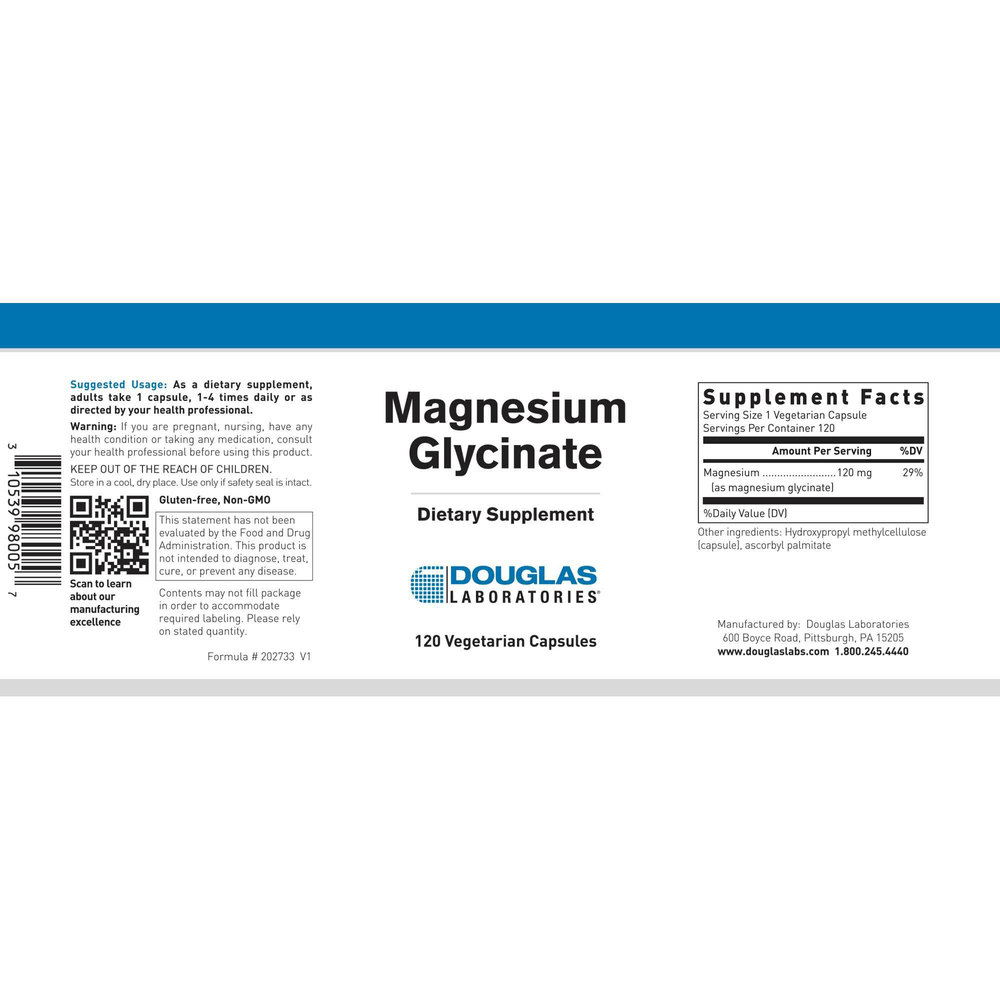 Magnesium Glycinate, 120 Capsules