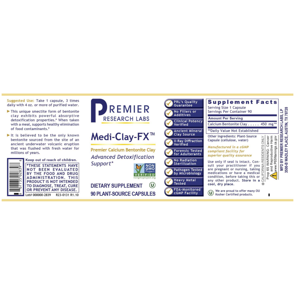 Medi-Clay-FX™, 90 Capsules , Brand_Premier Research Labs capsules Form_Capsules Requires Consultation Size_90 Capsules