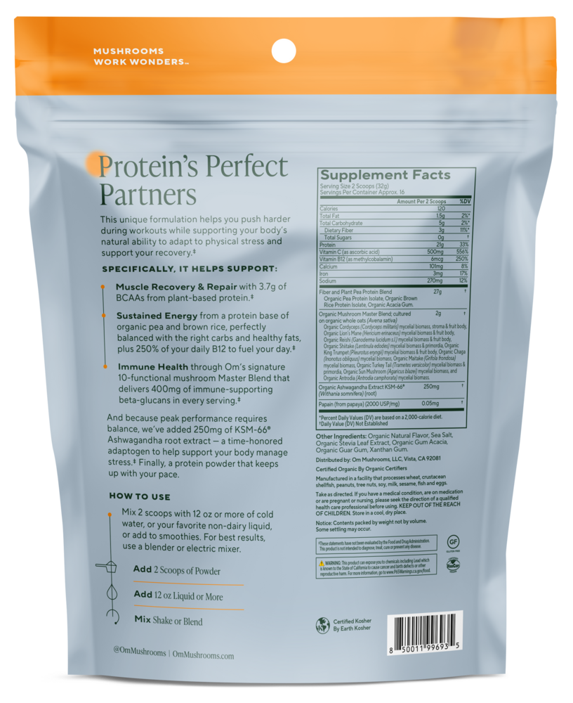 Mushroom Master Blend Vanilla Protein, 518 Grams , Form_Powder