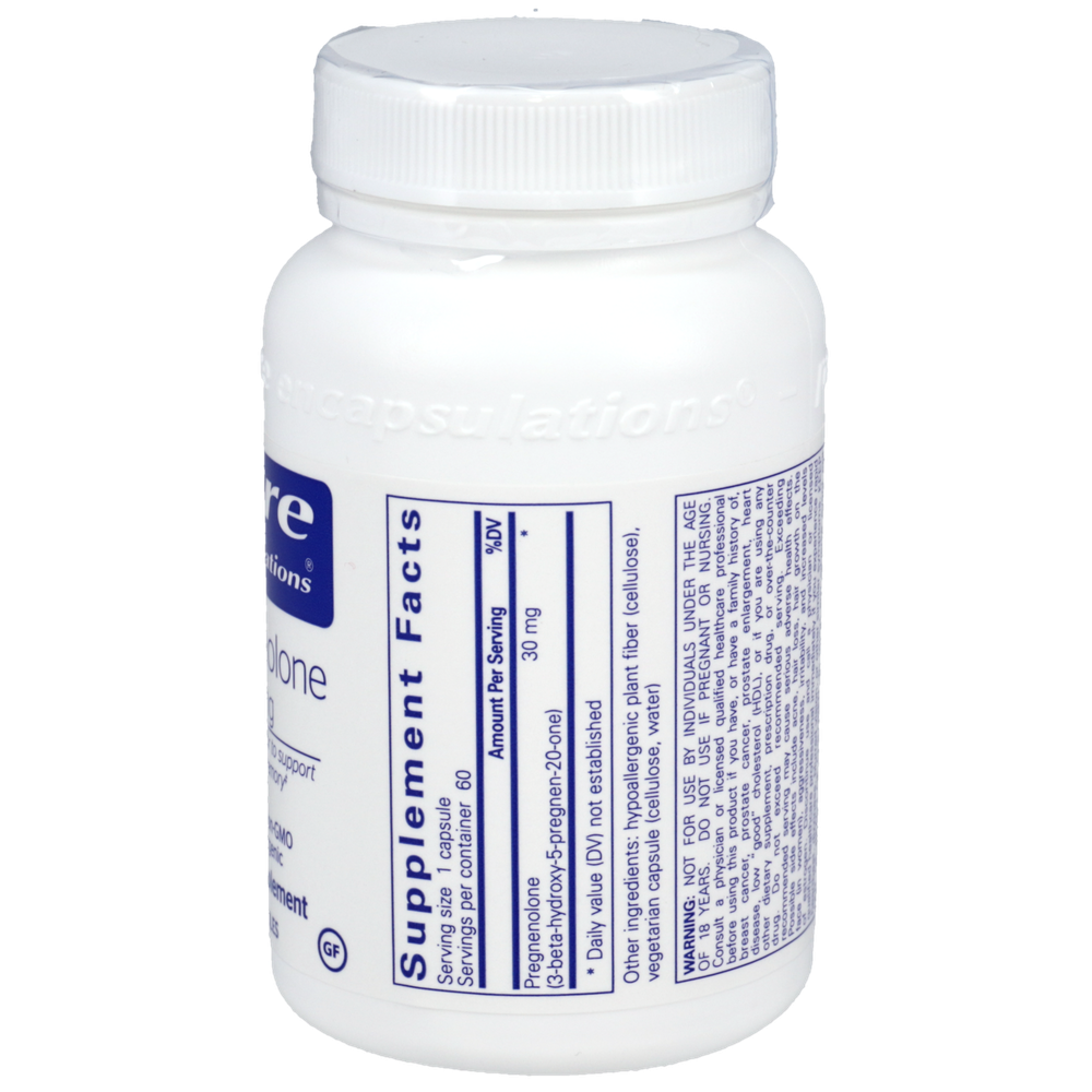 Pregnenolone 30mg, 60 Capsules , Brand_Pure Encapsulations Form_Capsules Requires Consultation Size_60 Capsules