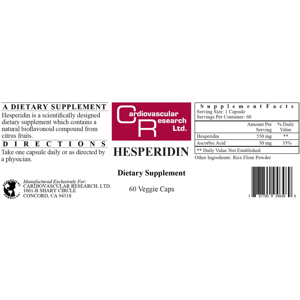 HESPERIDIN, 60 Capsules