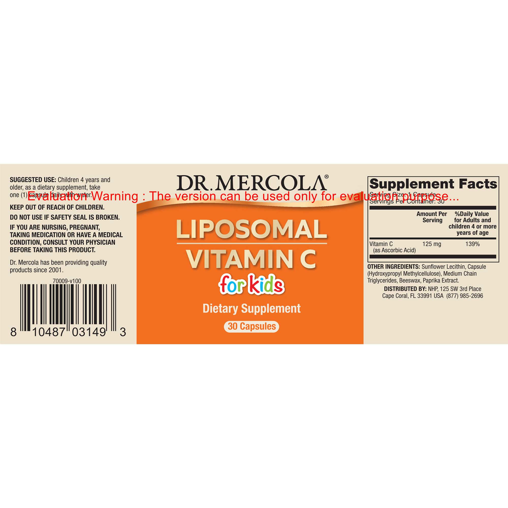 Liposomal Vitamin C for Kids, 30 Capsules